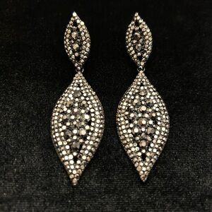 Stunning Silver Marquise Drop Earrings